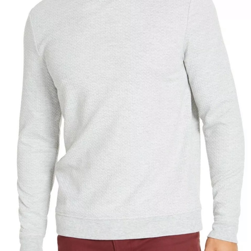 Tasso Elba Mens Sweater Heather Gray